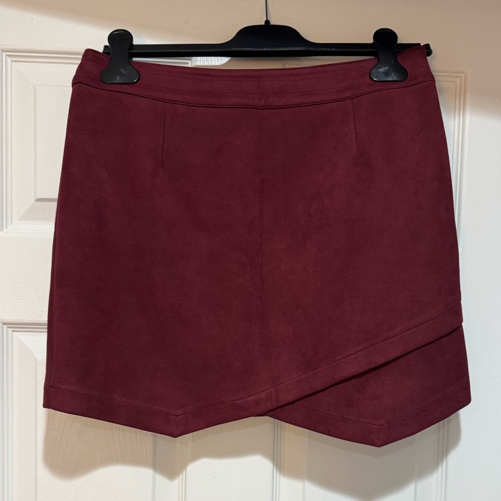 Burgundy Mini Skirt